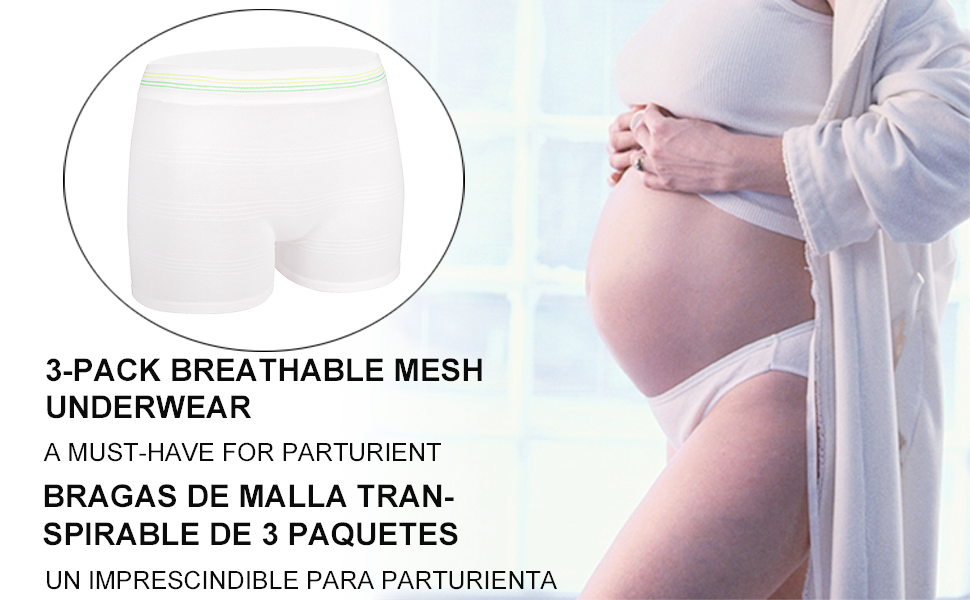 12 Pack Mesh Underwear Postpartum Must Have Hospital Provide Washable Breathable Undies for Delivery, Surgical,Traveling