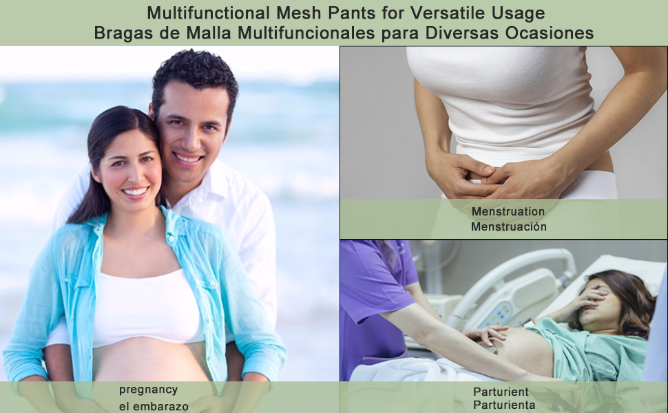 12 Pack Mesh Underwear Postpartum Must Have Hospital Provide Washable Breathable Undies for Delivery, Surgical,Traveling
