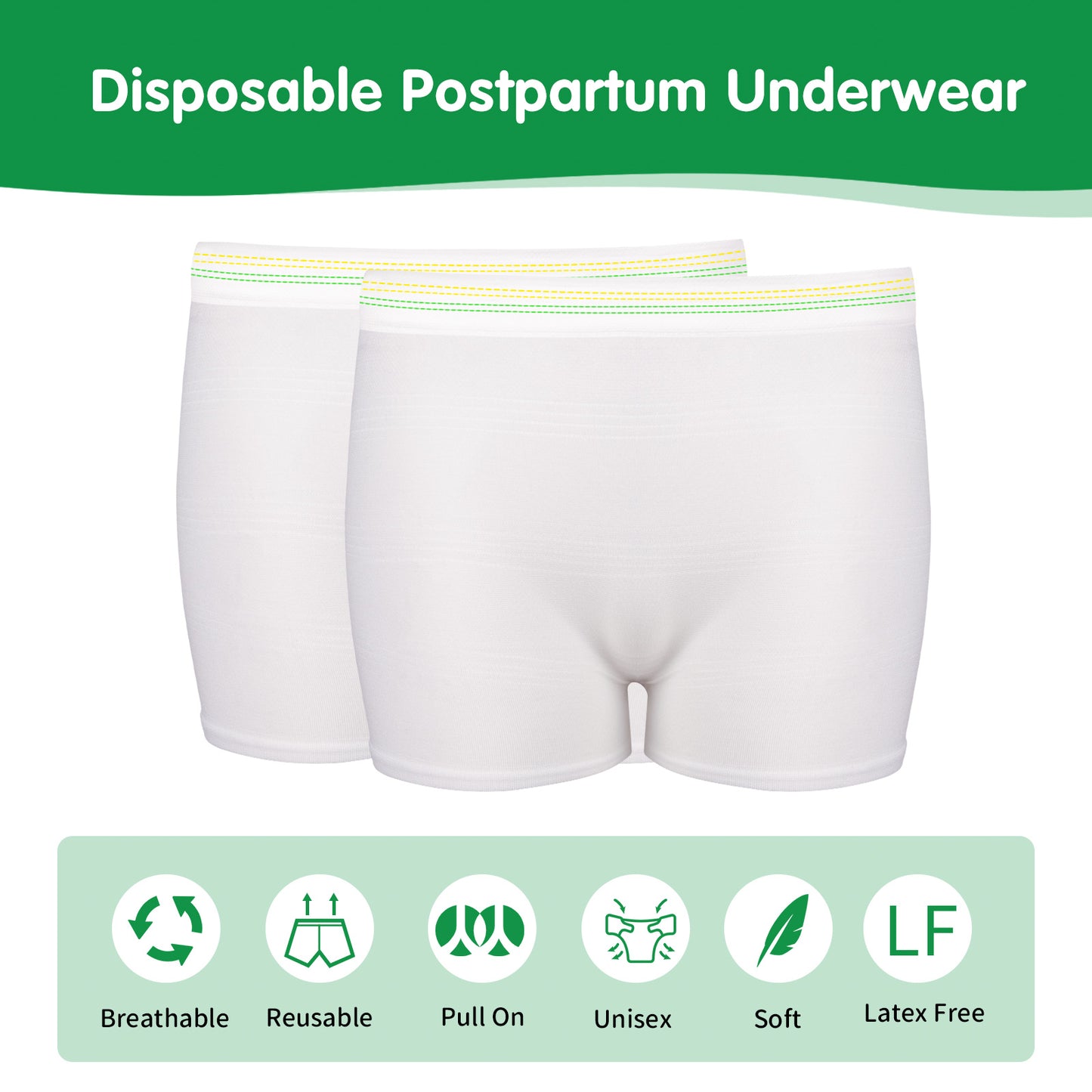 1 Pack Mesh Underwear Postpartum Must Have Hospital Provide Washable Breathable Undies for Delivery, Surgical,Traveling