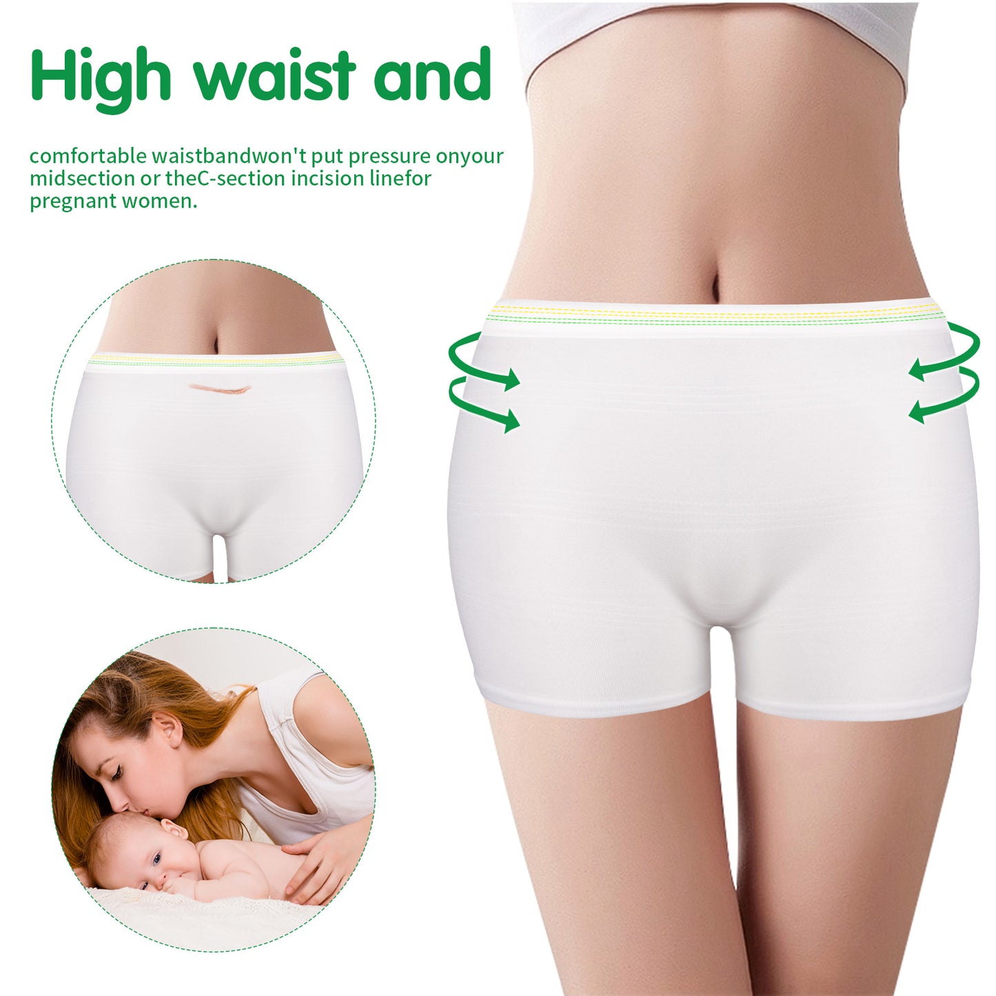 1 Pack Mesh Underwear Postpartum Must Have Hospital Provide Washable Breathable Undies for Delivery, Surgical,Traveling