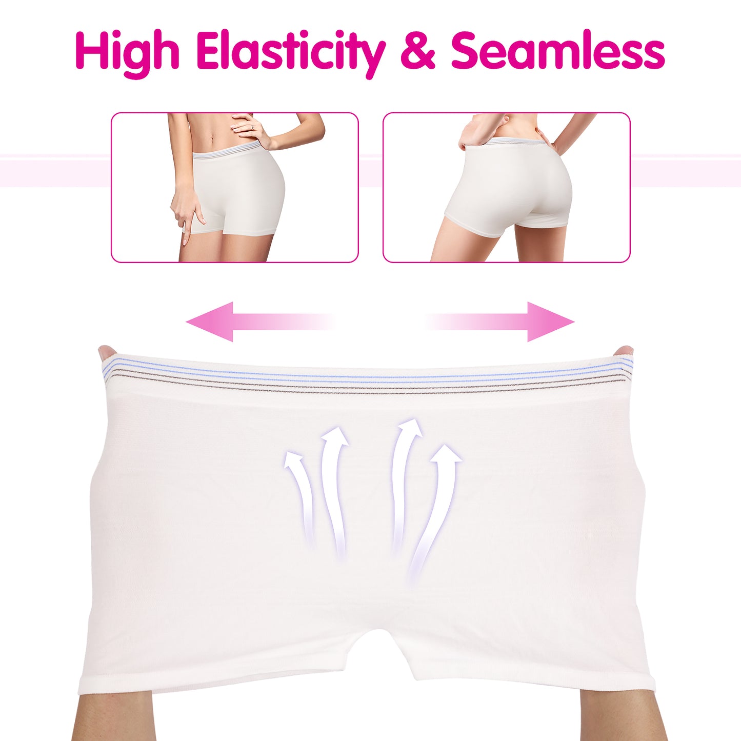 4 Pack Washable Mesh Pants Postpartum Underwear Hospital Provide for Surgical Recovery,Incontinence, Maternity